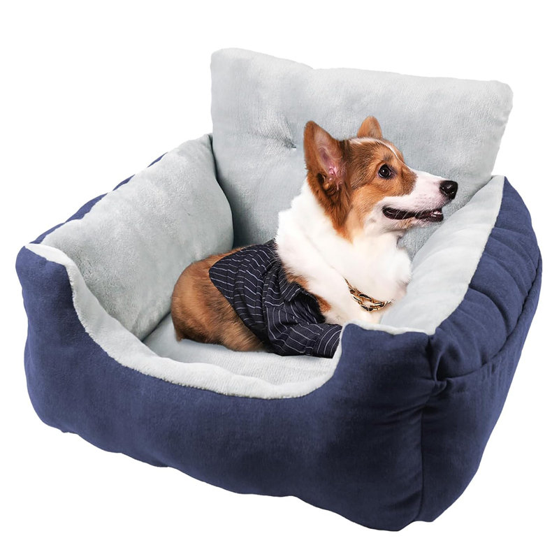 Tucker Murphy Pet Dog Car Seat For Small Dogs Plush Puppy Car Seat Portable Dog Travel Pet Bed Dog Seat For Car With Storage Pocket Clip on Safety Leash Reviews